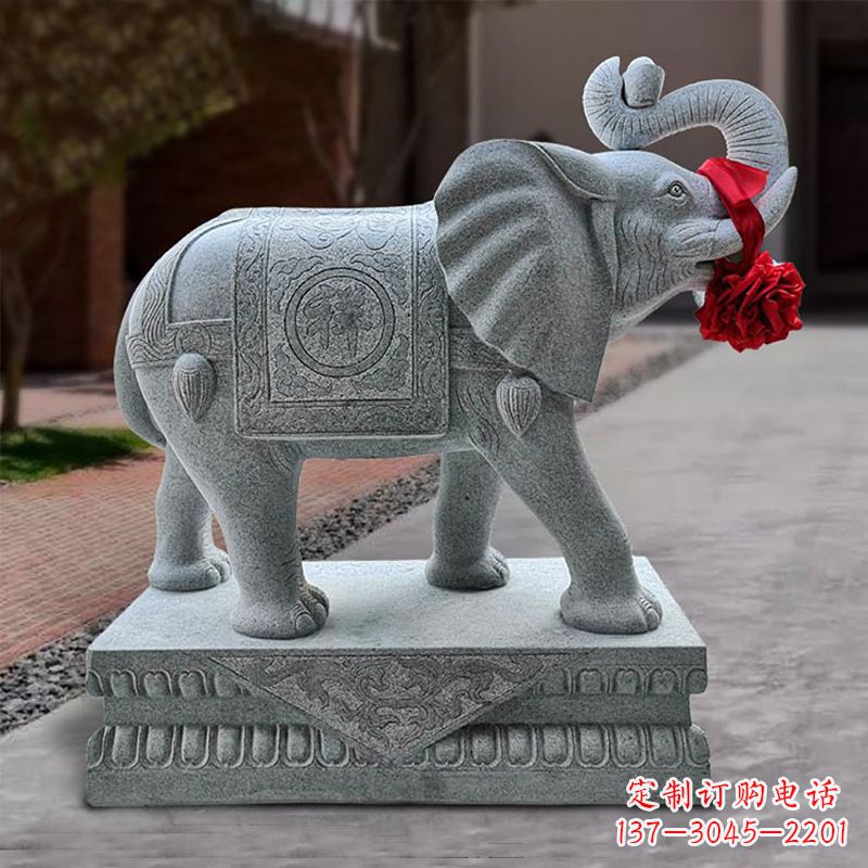 江西石雕大象的雕塑