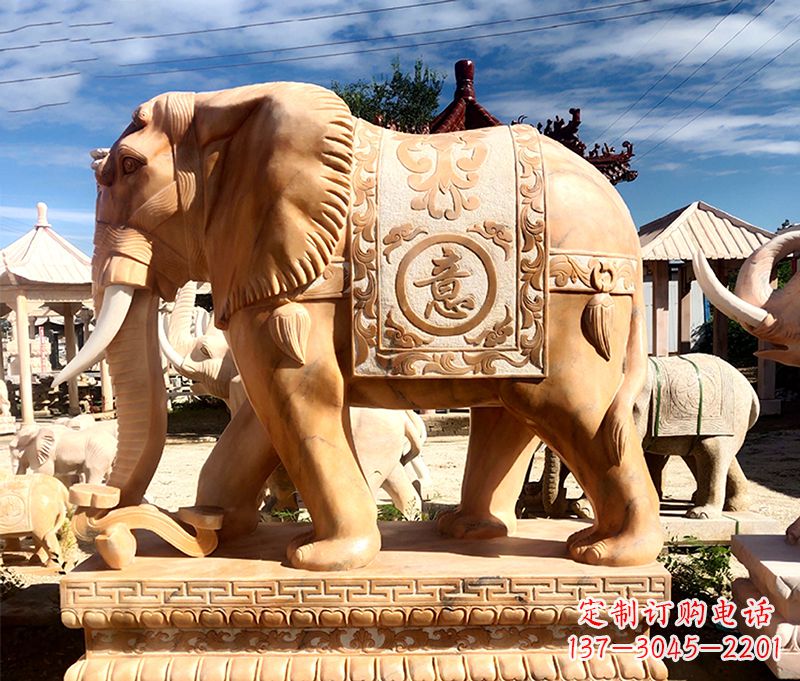 江西石雕大象雕像