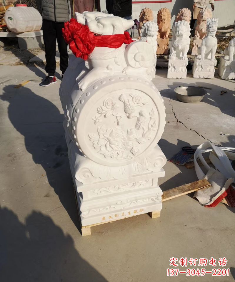 江西中领雕塑出品:石雕招财大象雕塑