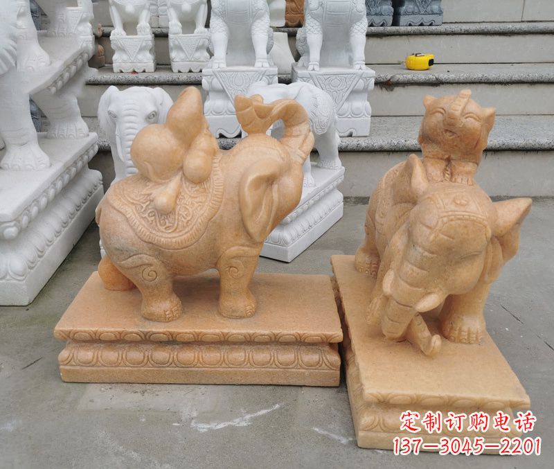 江西完美还原静谧大象雕塑