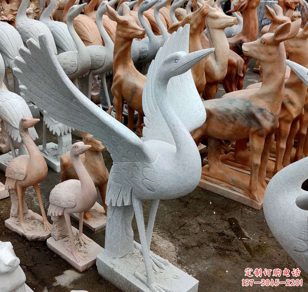 江西丹顶鹤雕塑,令您汲取自然之美
