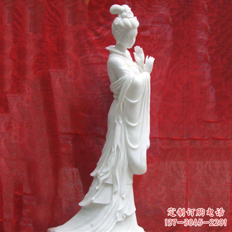 江西精美无双的汉白玉貂蝉雕塑