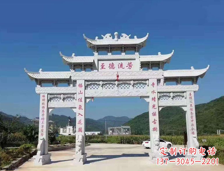 江西匠心制作,精致牌坊雕塑