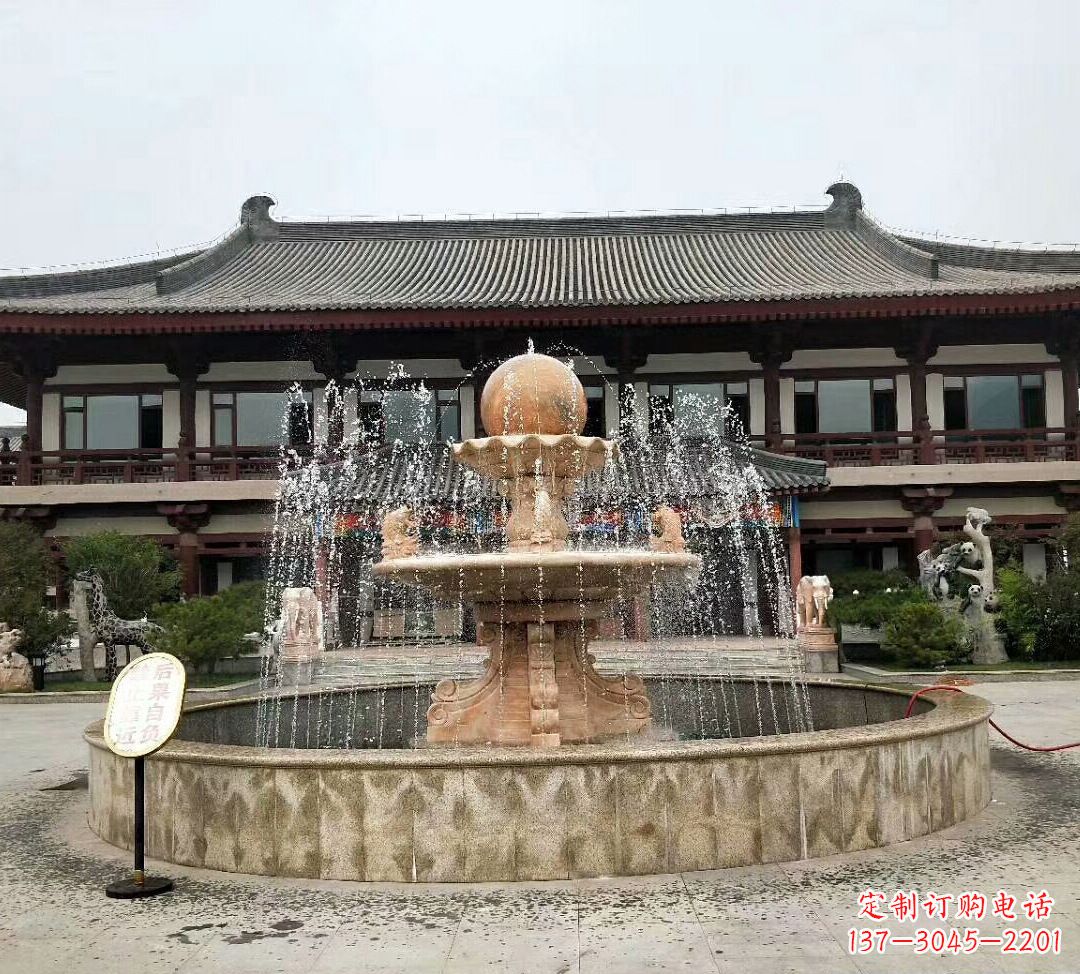 江西中领雕塑手工定制风水球雕塑