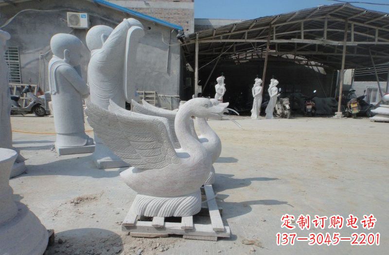 江西中领雕塑:独具特色的天鹅喷水雕塑