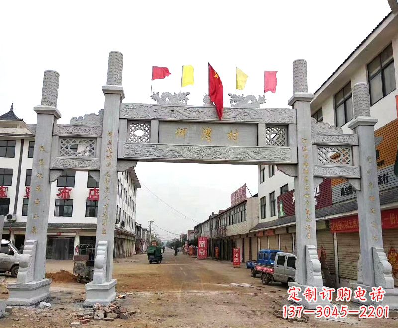 江西中领雕塑:精美石雕牌坊雕塑