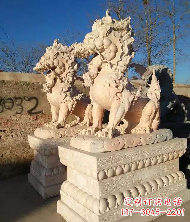 江西完美的石雕-麒麟雕塑