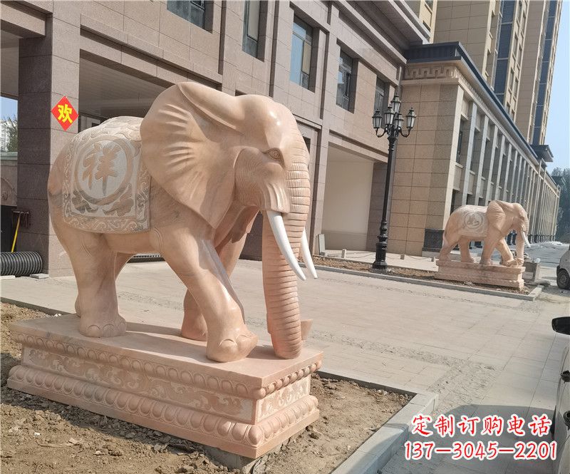 江西石雕卷鼻大象