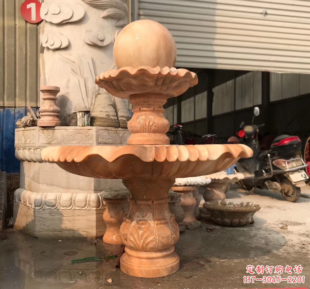 江西象征祥和的石雕风水球雕塑