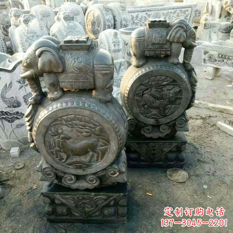 江西高品质石雕门墩石雕雕塑,打造优雅大气的家居空间