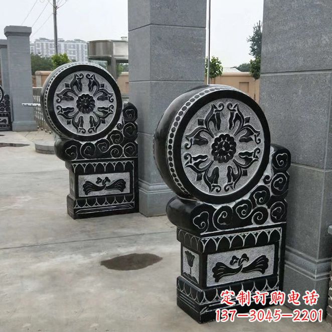 江西中领雕塑自主设计专业制作石雕门墩狮子,专…