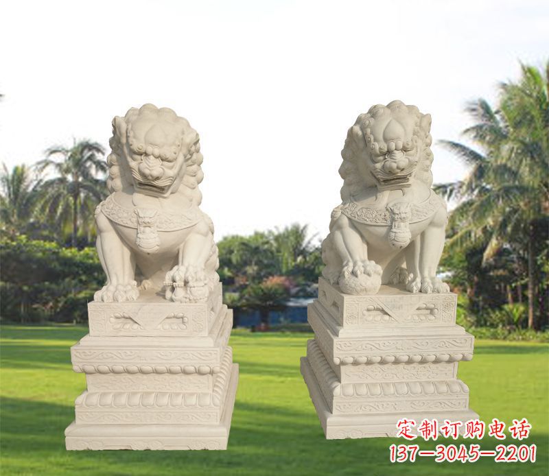 江西狮子雕塑增添华贵气息