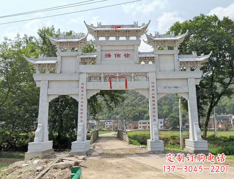 江西古典大气的门楼石雕雕塑