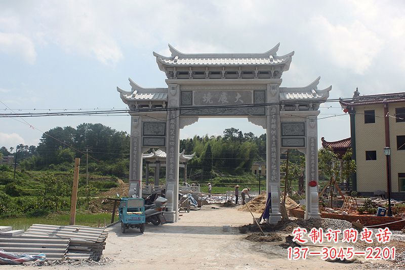 江西中领雕塑:牌坊浮雕墙仿古雕塑工艺