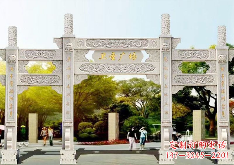 江西石雕牌坊雕塑,尊贵而独特