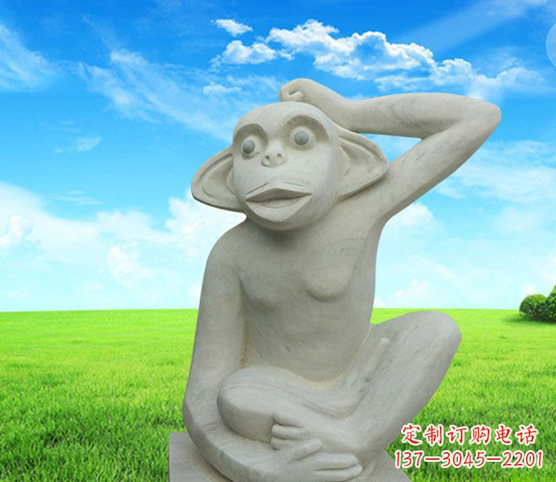 江西石雕小猴子