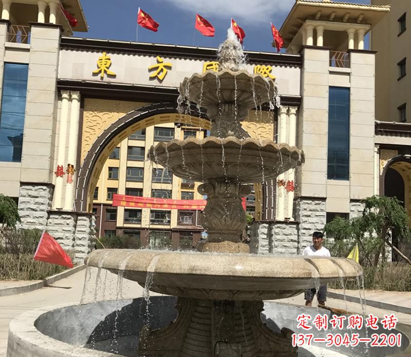 江西石雕小区大型喷泉雕塑