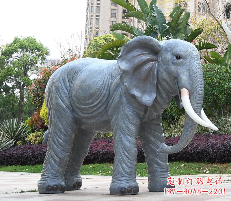 江西石雕小区动物大象