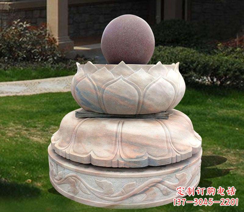 江西石雕小区风水球雕塑