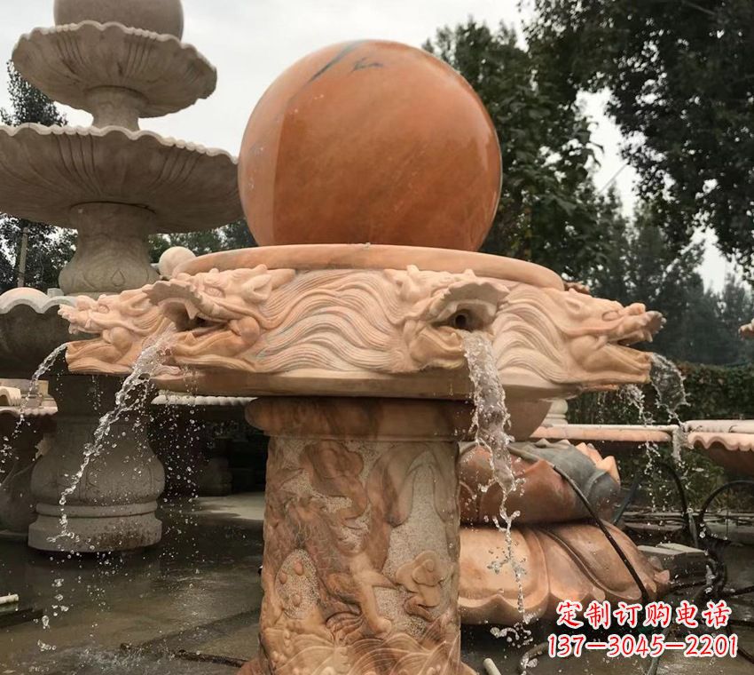 江西石雕自然流水喷泉