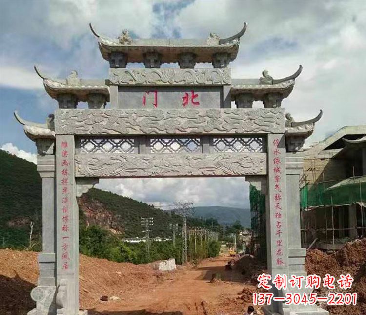 江西石牌坊单门牌坊石雕