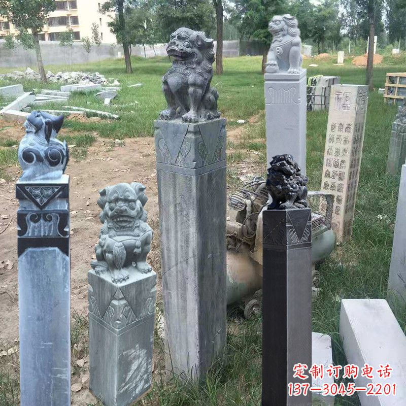 江西石狮子拴马柱