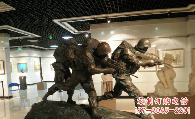 江西士兵突击战士铜雕