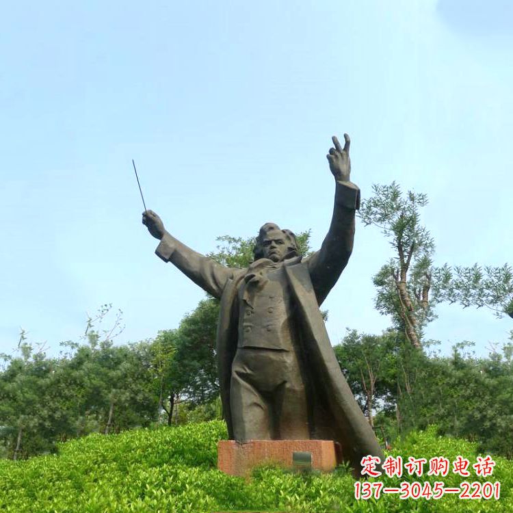 江西世界名人贝多芬铜雕像-公园景区欧美人物雕塑