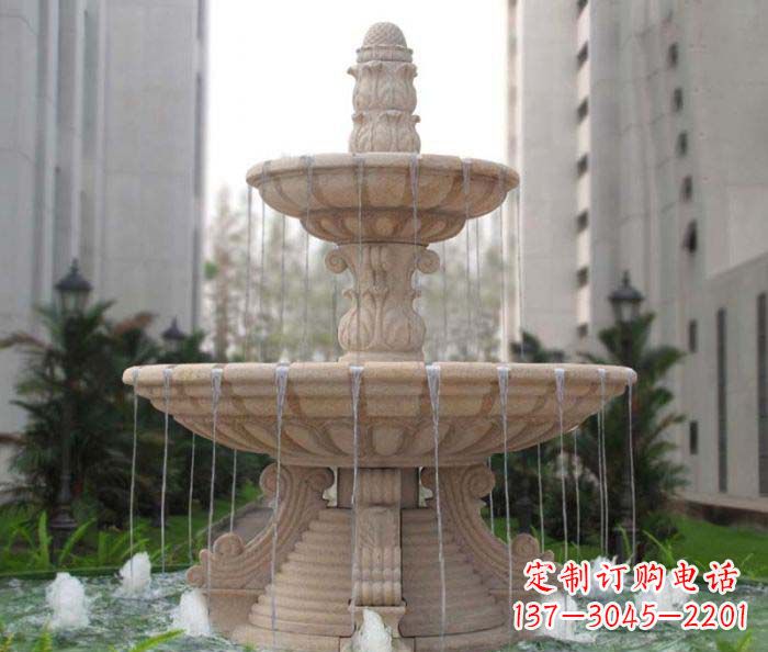 江西双层喷泉小区石雕
