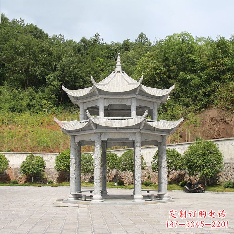 江西双层庭院石凉亭