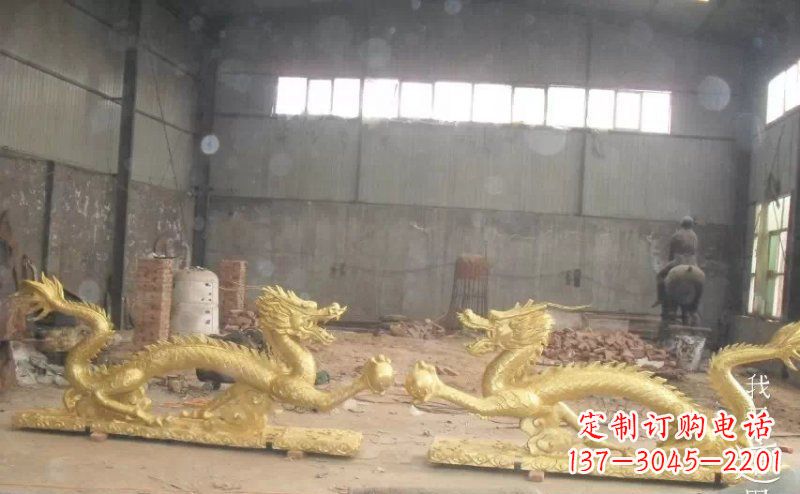 江西双龙戏珠广场铜雕 (2)