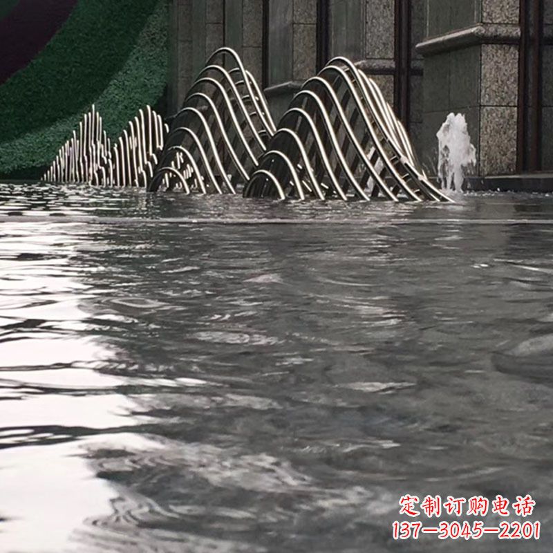 江西水池水景假山不锈钢