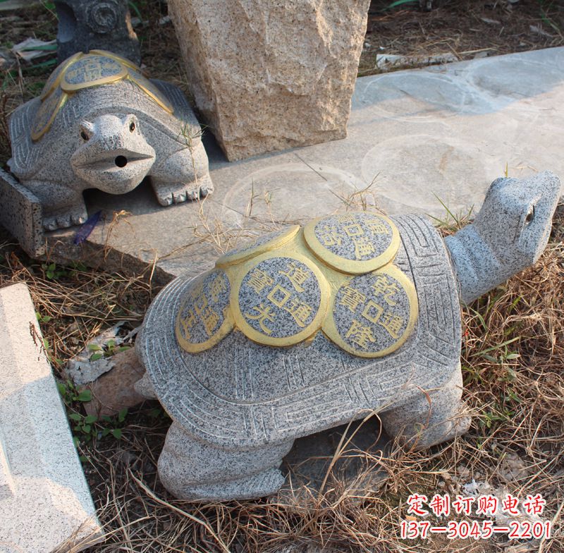 江西水池乌龟石雕