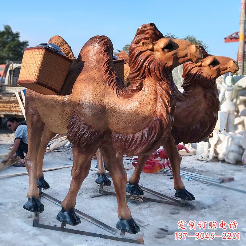 江西丝绸之路仿真骆驼雕塑