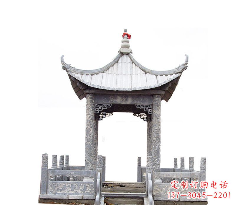 江西四角仿古石凉亭石雕