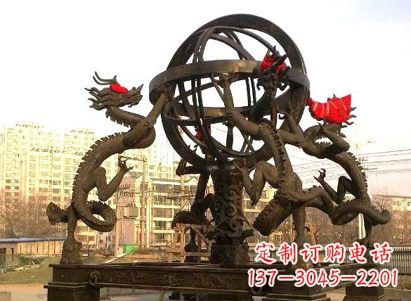 江西四龙戏珠城市景观铜雕
