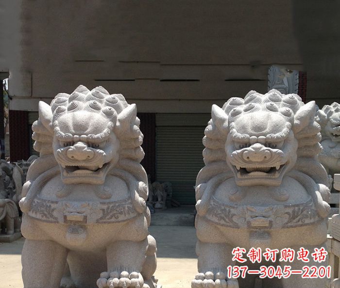 江西寺庙景观仿古镇宅石狮子