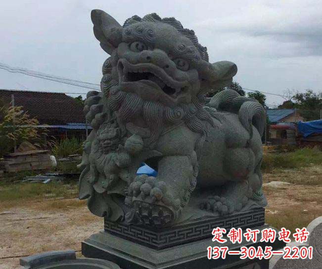 江西寺庙景观南方狮子石雕