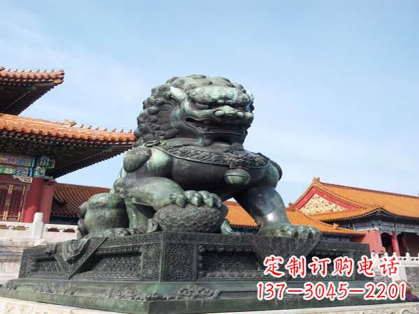 江西寺庙青铜狮子