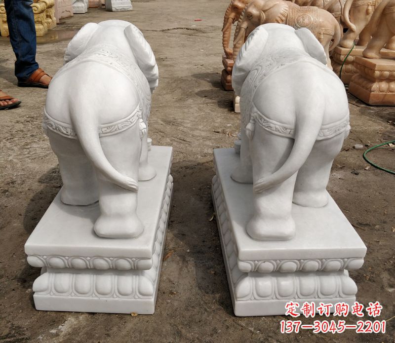 江西寺庙石雕大象