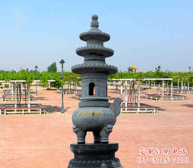 江西寺庙塔铜雕香炉