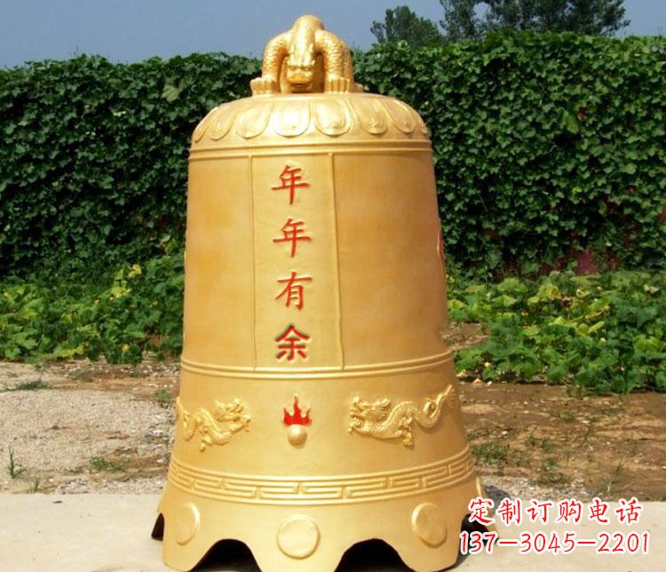 江西寺庙铜钟雕塑 (2)