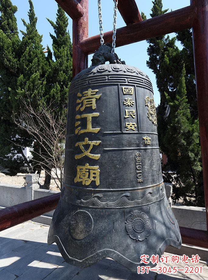 江西寺庙铜钟雕塑 (5)