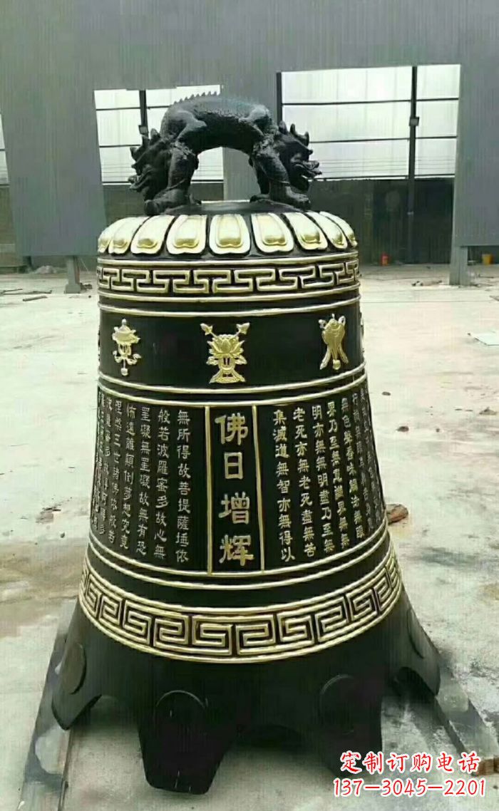 江西寺庙铜钟雕塑 (6)