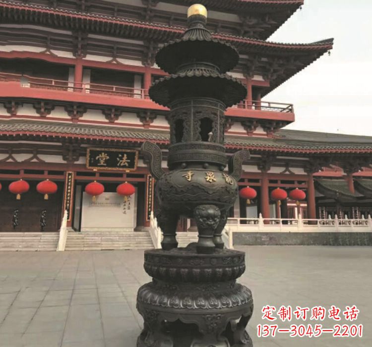 江西寺庙香炉铜雕222