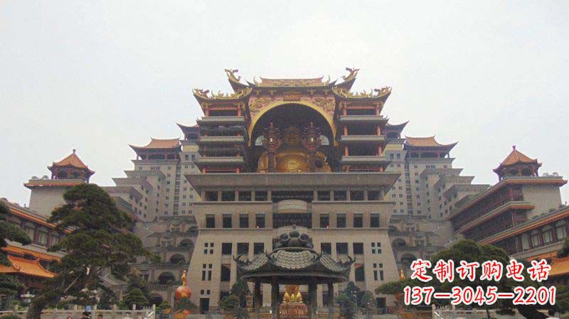 江西寺庙圆香炉铜雕