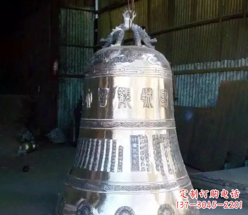 江西寺庙铸铁铜钟雕塑