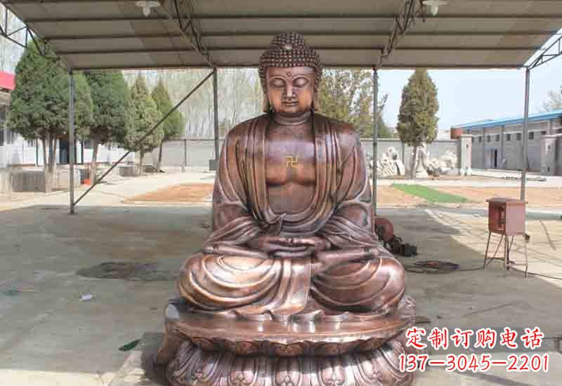 江西寺庙铸铜如来佛像雕塑