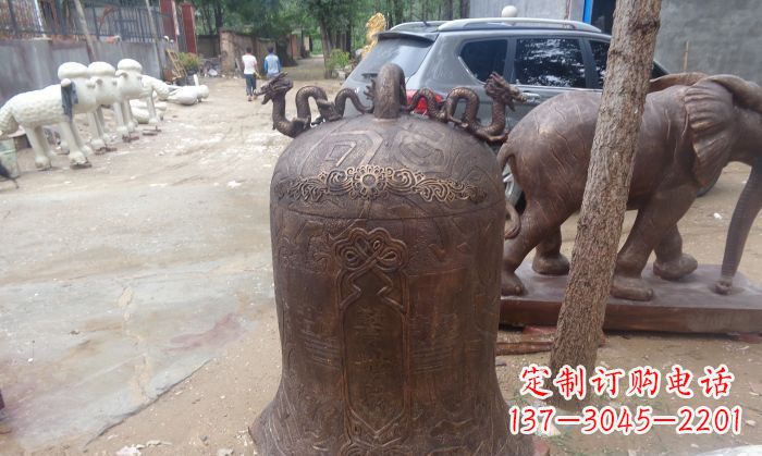 江西寺庙铸铜钟铜雕 (3)