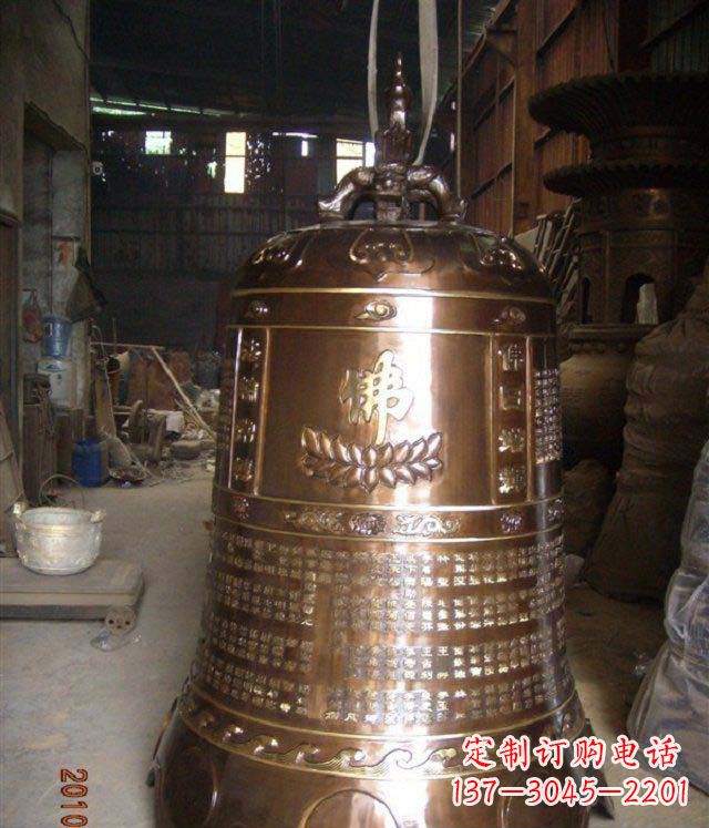 江西寺庙铸铜钟铜雕